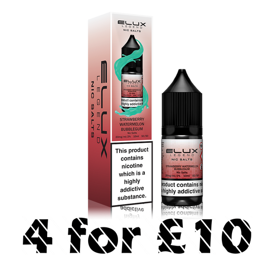 Strawberry Watermelon Bubblegum Elux Legend 10ml Nic Salt